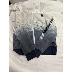 Abercrombie kids hombre embroidered hoodie, full‎ zip size 9-10